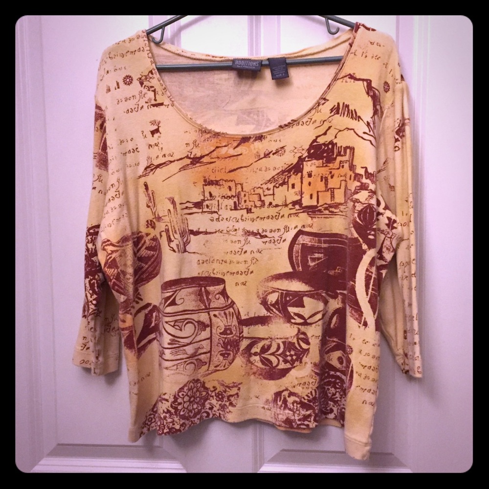 Chico’s 3/4 sleeve top - Chicos size 3